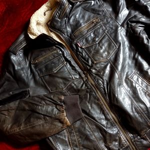 Levi's Faux Leather and Sherpa Bomber